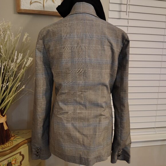 Romeo & Juliet - Oversized Blazer - Detachable Hoodie - White & Blue - Medium - Picture 2 of 8
